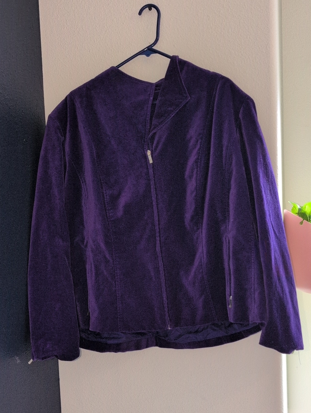 Jones New York Purple Velvet Blazer Jacket